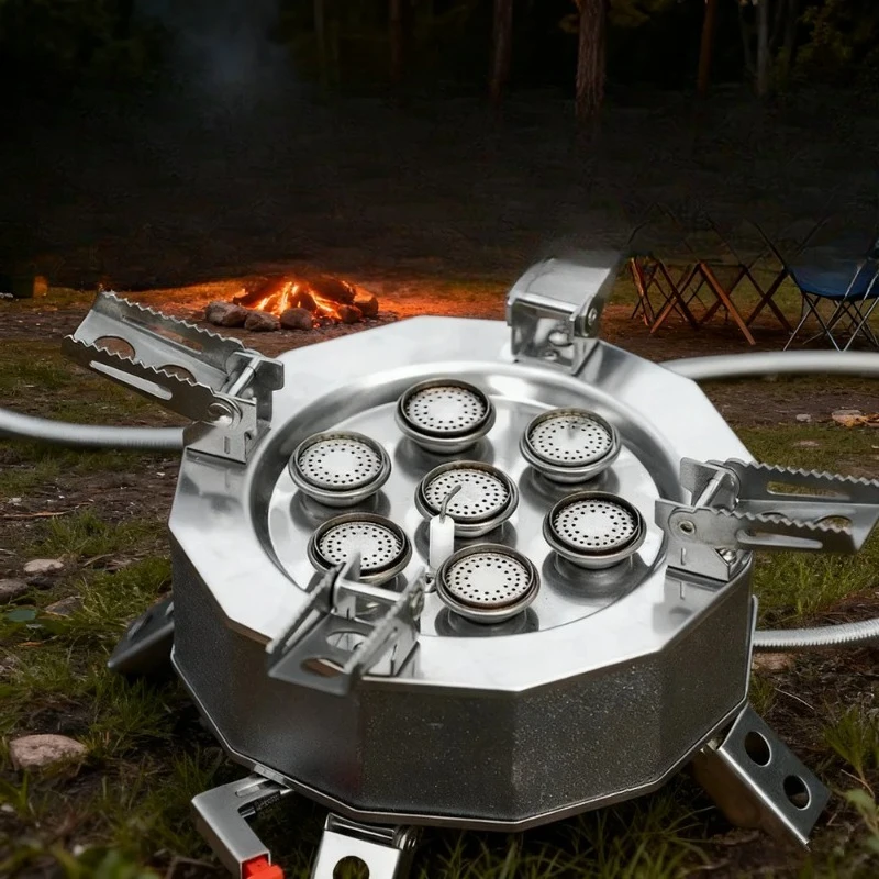 

Портативная газовая плита для кемпинга 19800 Вт, семизвездочная, для походов, пикников и барбекю, модель Dragon Stove