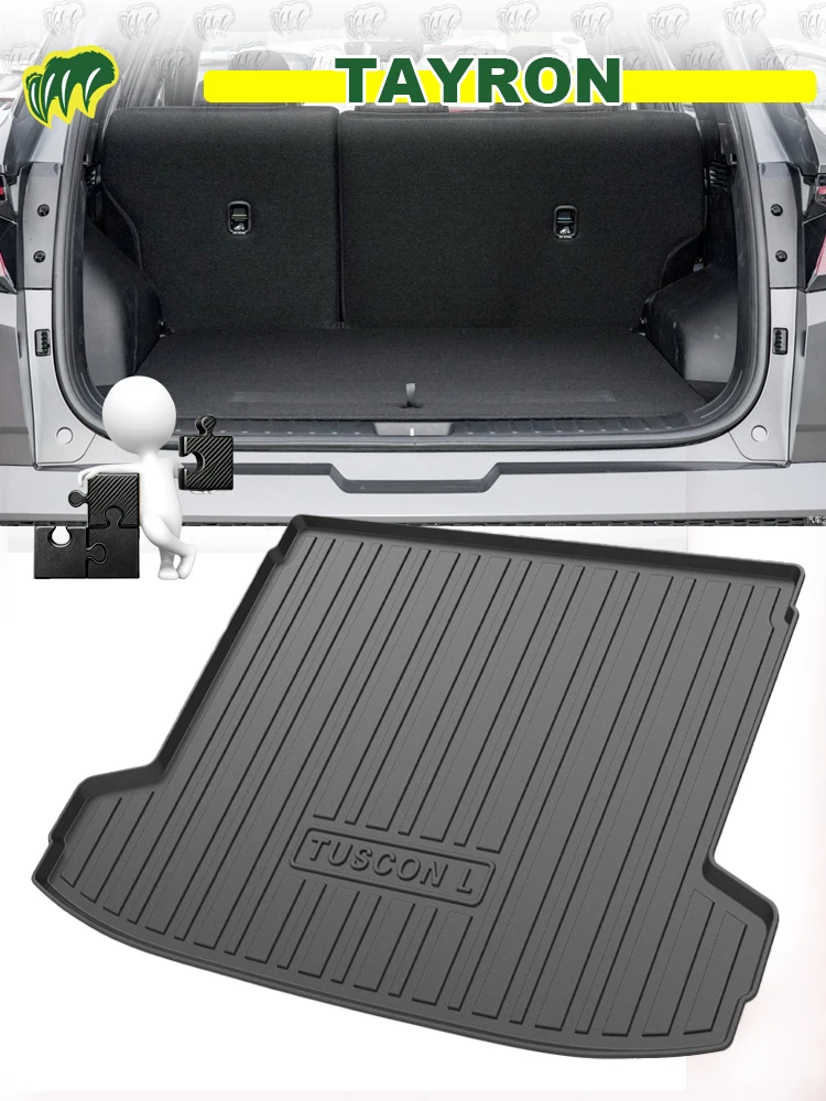 For Hyundai Tucson L 21 22 2015-2023 Custom Fit Car Trunk Mat All Season Black Cargo Mat 3D Shaped Laser Measured Trunk Liners