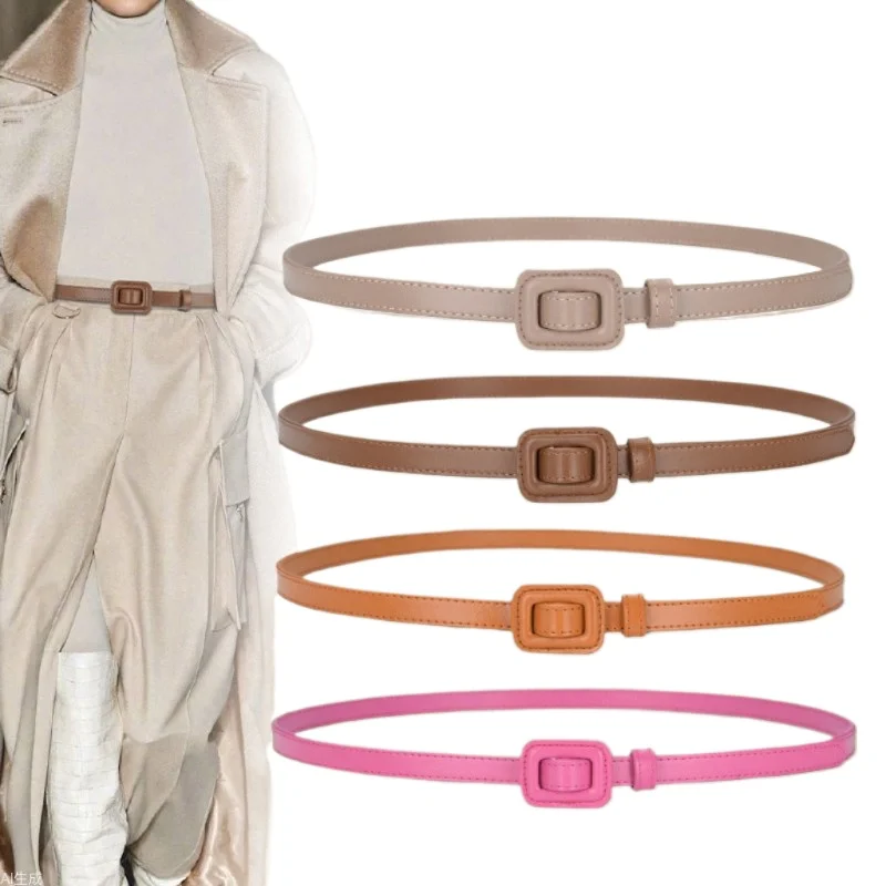 

Новый женский ремень, тонкий простой ретро-модный универсальный пояс для женщин, роскошный дизайнерский бренд