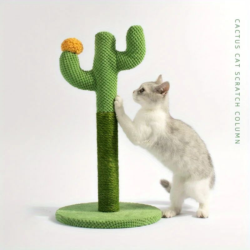 

Cactus Shape Scratching Pole Sisal Cat Scratch Board Cat Toy Suitable for Large Medium and Small Cats