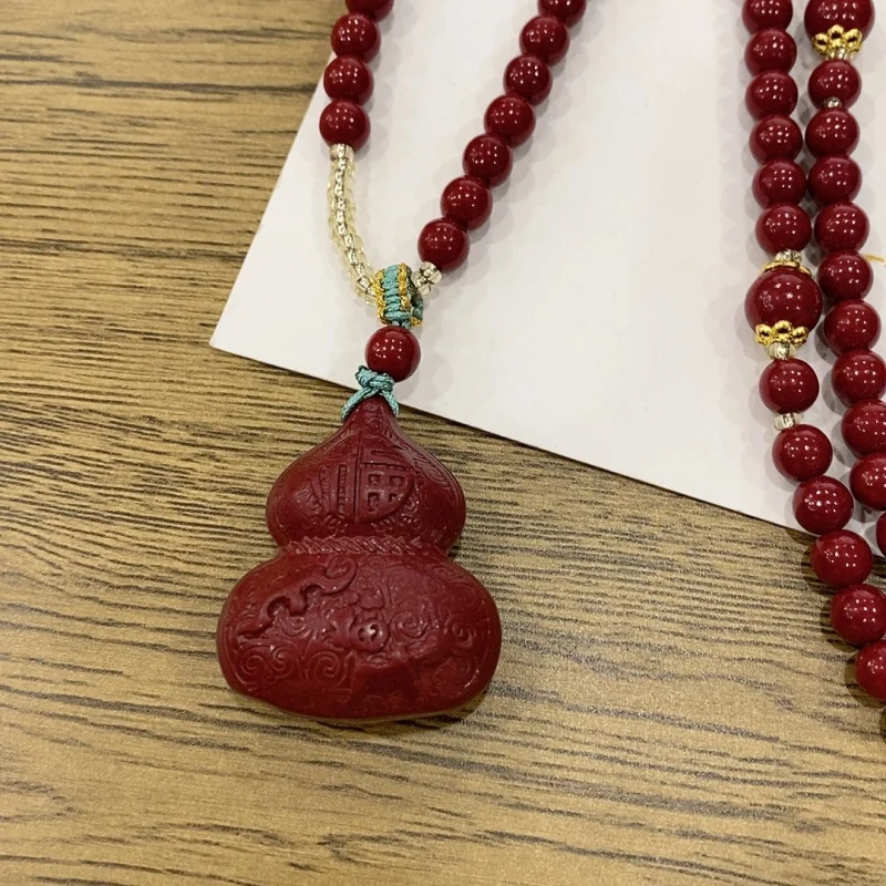 gourd necklace , openable natural stone purple gold sand keychain, phone pendant men