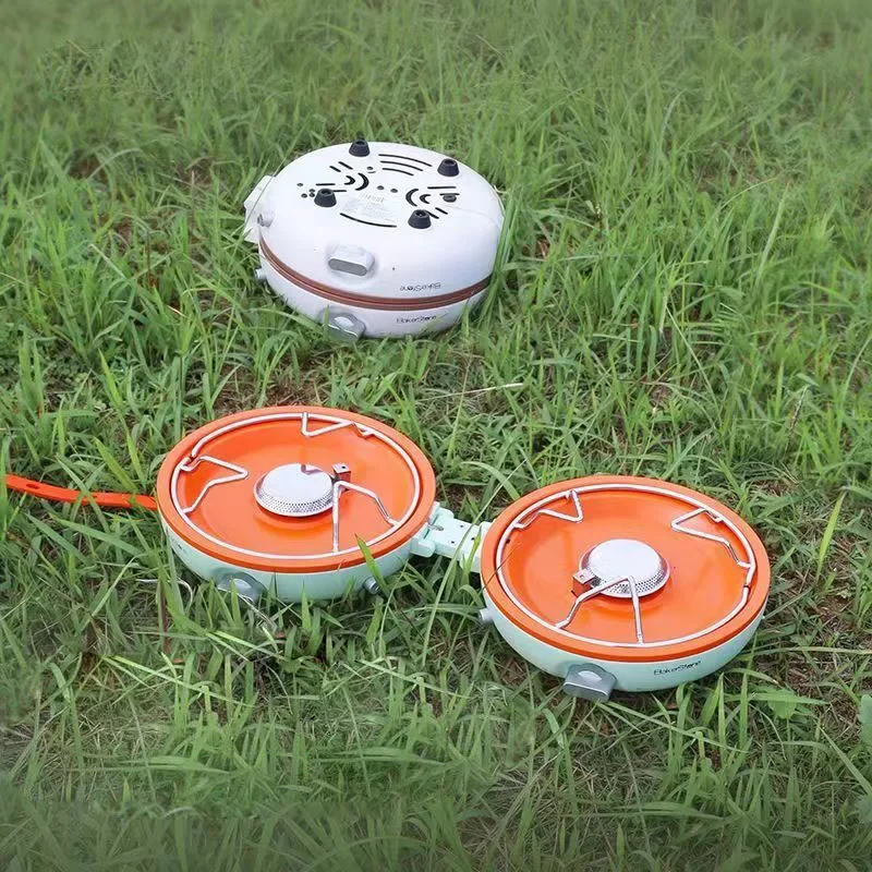 Outdoor Camping Supplies, Nature Hike Bushcraft Picnic Equipment,Portable and Multifunctional Double Combustion Gas Stove