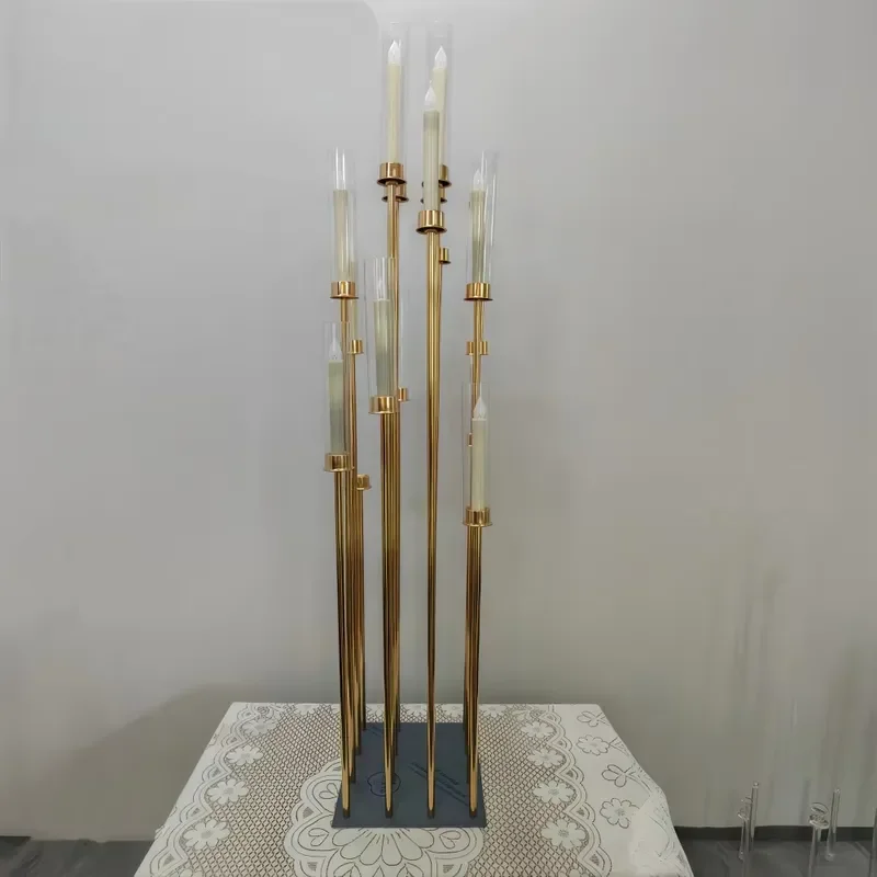 Modern 16-Headed Candelabra Iron Candle Holders Stands for Wedding Table Centerpieces and Party Decorations