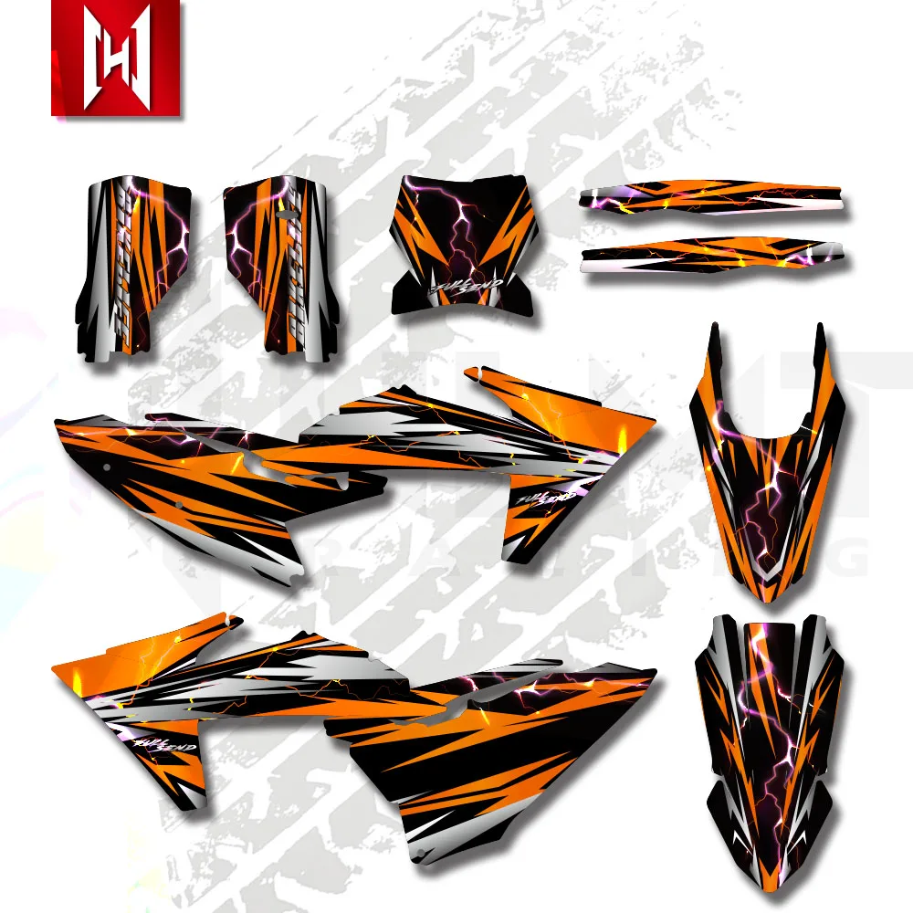 Motorcycle Backgrounds Graphics Decal Stickers Kits for KTM EXC EXCF 2024 2025 2026 SX SXF 2023 2024 2025  Number Custom