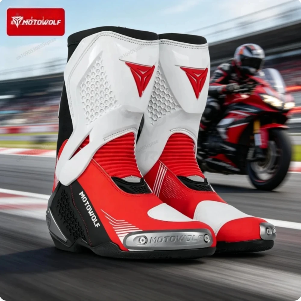 Motorcycle High-top Riding Boots Anti-slip Waterproof Off-road Professional Four-season Racing Gear for Men motocross boots