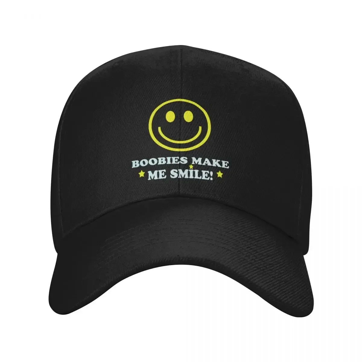 New Boobies Make Me Smile Dark Baseball Cap Beach Bag Icon Luxury man cap Women's Men's