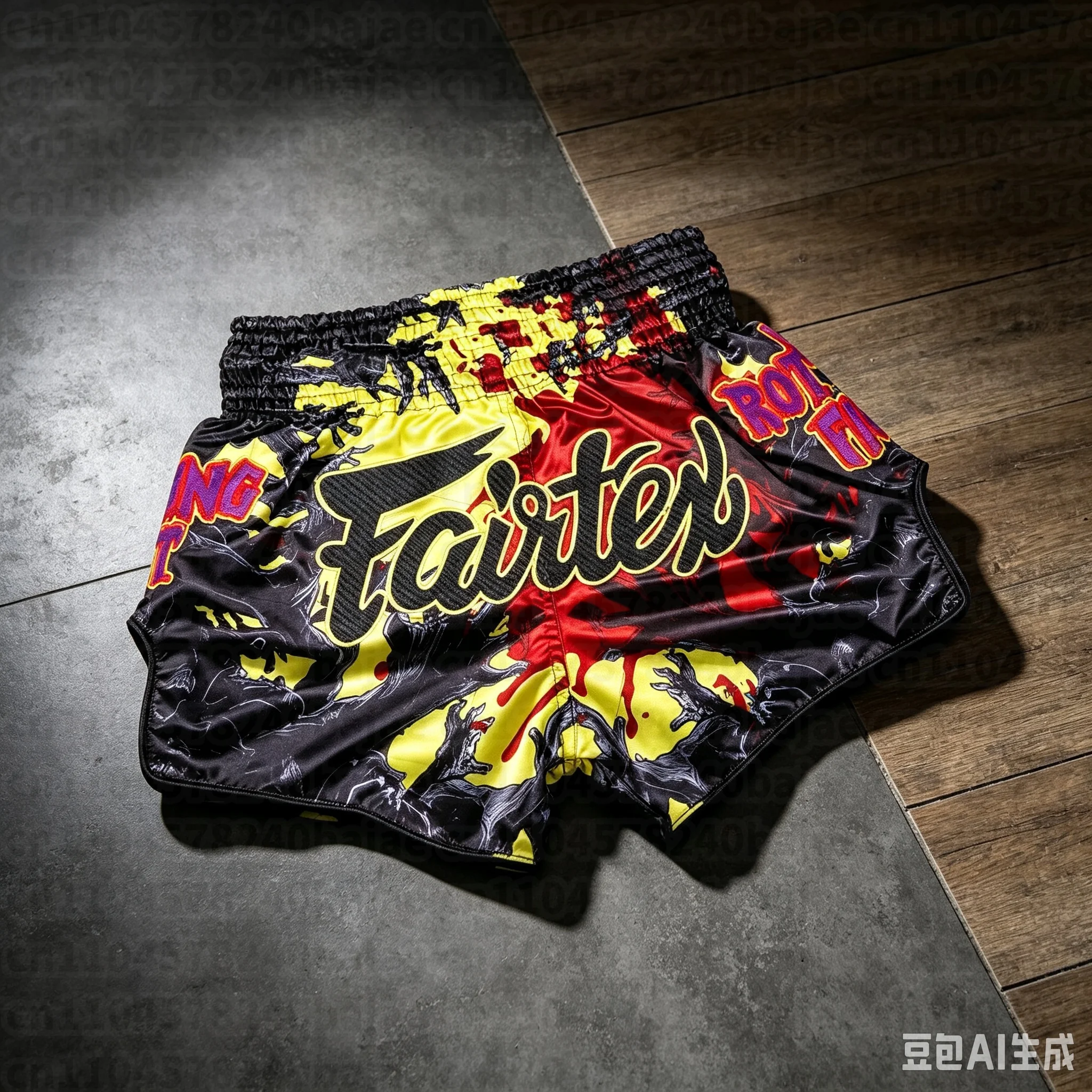 Neue Fairtex Muay Thai Shorts - Rotting Fist Herren Kinder MMA Sport Übergroße Schnelltrocknende Achteckige Käfig-Trainingsshorts – Detail 3