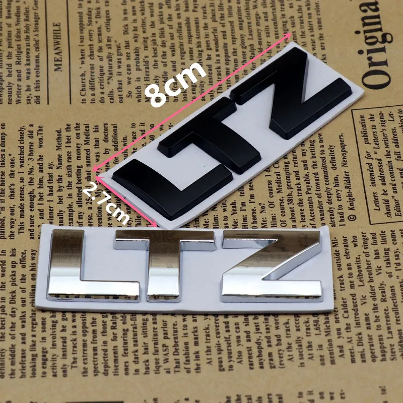 

LTZ Logo 1pcs 3D metal car Letter Rear trunk Decals Emblem badge sticker Decal for Cruze Aveo Silverado MALIBU CAPTIVA Camaro