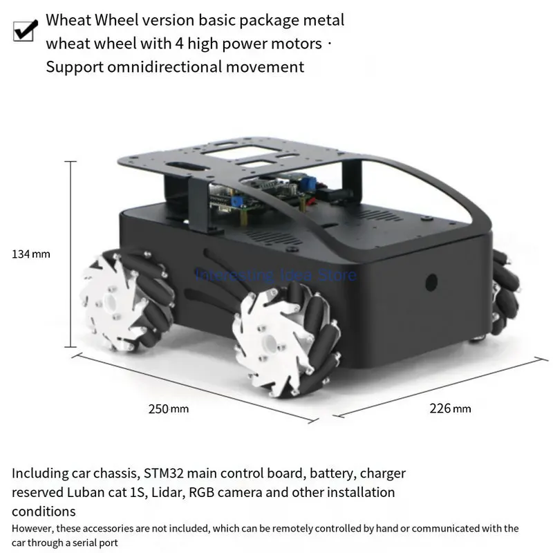 ROS Robot Luban Cat 1S Embedded Development Board RK3566 with Industrial Design Chassis Compatible with Raspberry Pi