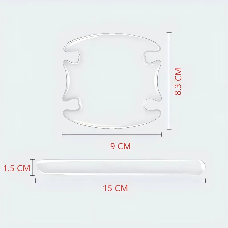 Car Door Handle Bowl Scratch Transparent Stickers Protective Invisible Silicon Anti-collision Protection Strip Car Accessories