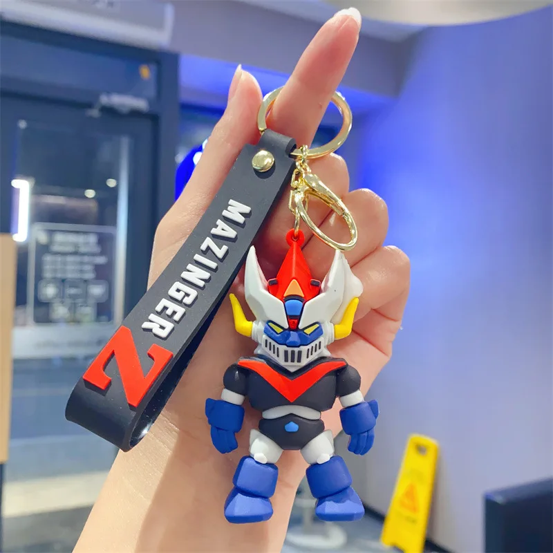 Anime Mazinger Z Keychain Cartoon Doll Keyring Ornament Robot