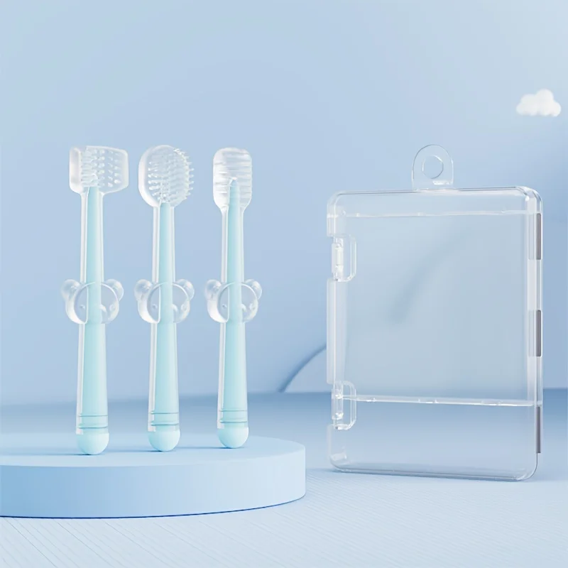 1 cepillo de dientes para dientes de bebé, herramienta de limpieza de revestimiento de lengua de limpieza bucal para bebé, cepillo de dientes para bebé, cepillo para recubrimiento de lengua de bebé, o suave