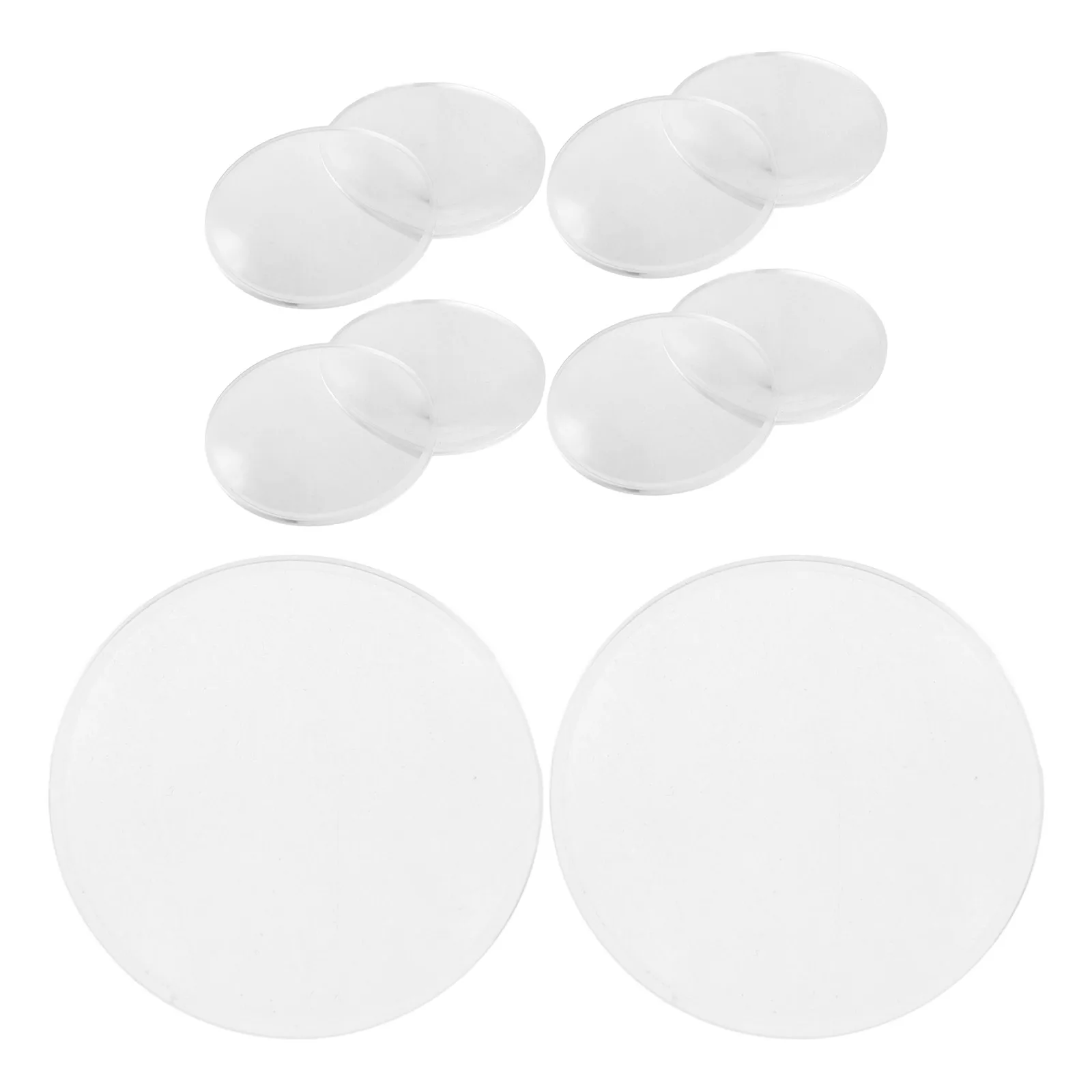 

10Pcs Double Convex Lens Optical Glass Lens Durable Magnifier for Physics Light Refraction Science Classroom Magnifier Accessory