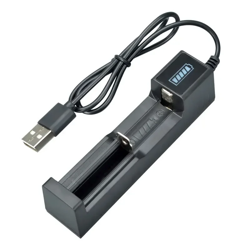 Cargador de batería de litio USB 3.7V4.2V, 16340, 14500, 18650, 26650, adecuado para 301, 303, bolígrafo láser, linterna