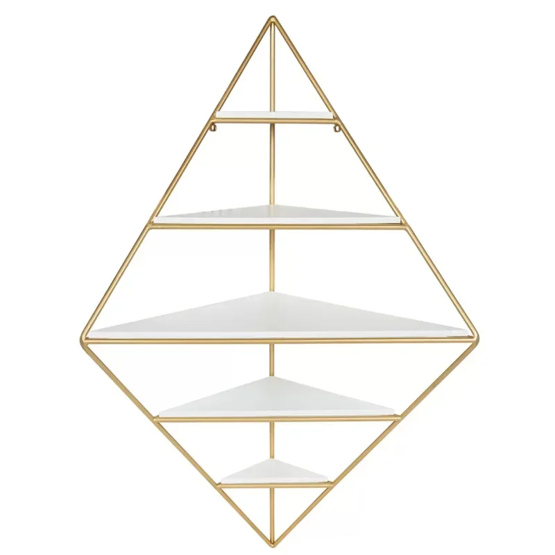 تخزين حديد مثبت على الحائط من الشمال إطار زاوية بسيط لغرفة المعيشة رف كتب متعدد الوظائف لغرفة النوم أو منظم غرفة الأطفال #5