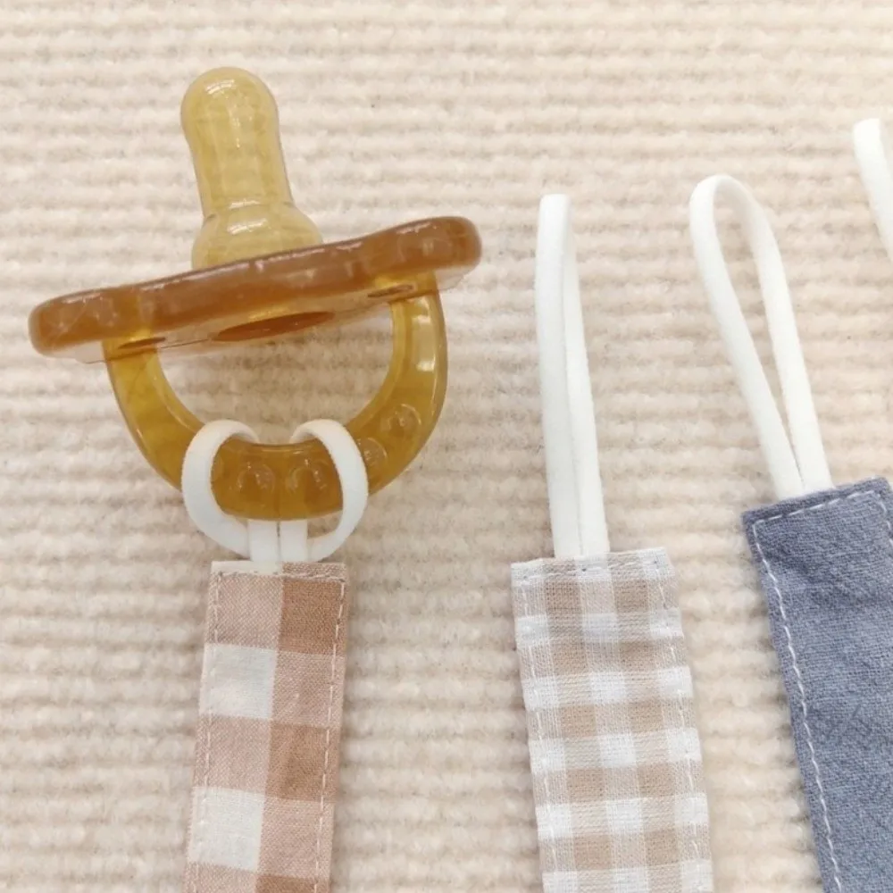 

Ретро-стильный милый держатель для соски с цветочным узором, клетчатая цепочка-держатель для пустышки с защитой от падения, красочные пластиковые вышитые клипсы для пустышек для детей