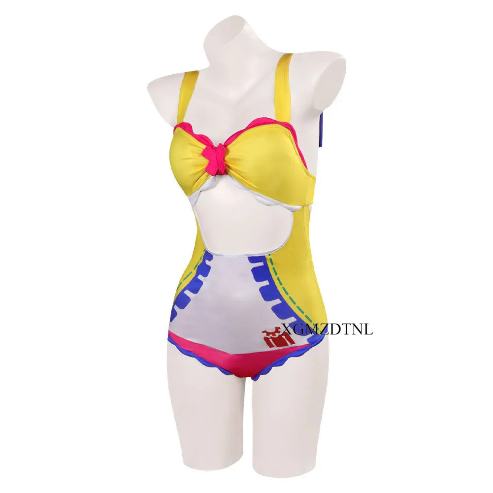 Valorant Killjoy Cosplay Costume Open Back One Piece Swimsuit Cute Outfits Halloween Carnival Sexy Suit Summer Pool Party Dress