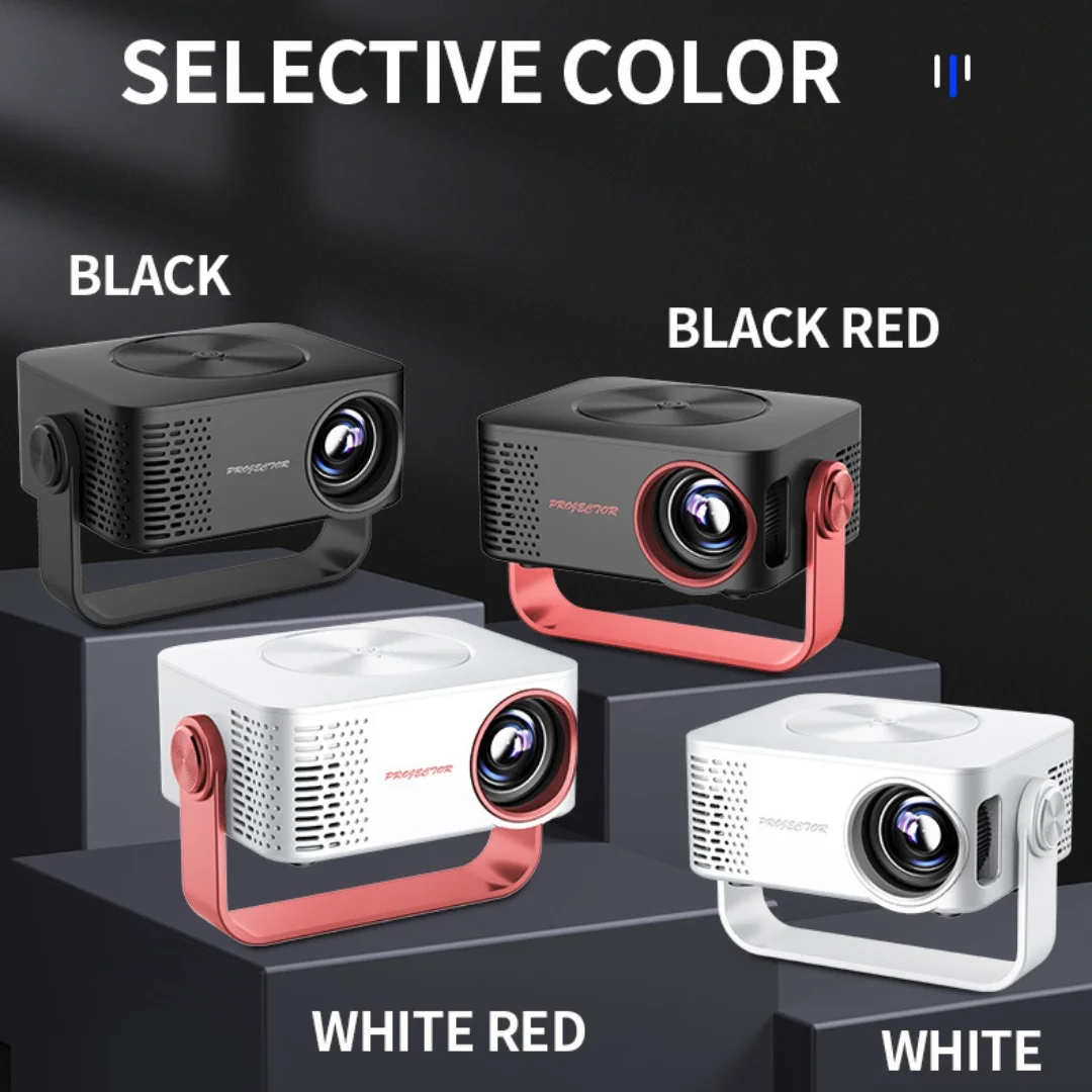 M60 Portable Projector, 4K Support, Auto Focus, Keystone Correction, 2.4G+5G Dual Wifi, Hifi Speaker, 4 Color Options