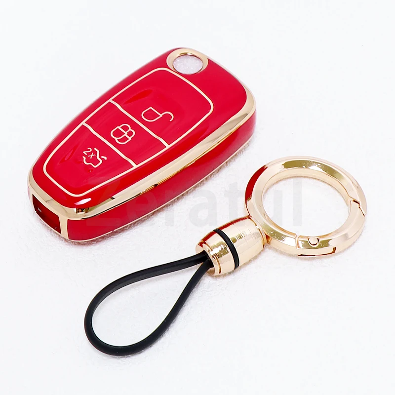 

For Ford Mondeo Focus 3 MK3 Kuga Fiesta Escape Ecosport TPU Remote Car Key Case Cover Keyless Auto Shell Fob Holder Accessories