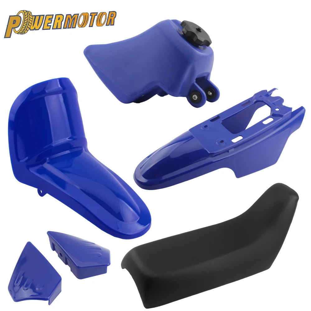 Owiewka motocyklowa przedni błotnik siedzisko zbiornik paliwa zestaw plastikowy dla Yamaha PW50 akcesoria motocrossowe Pit Dirt Mini Bike