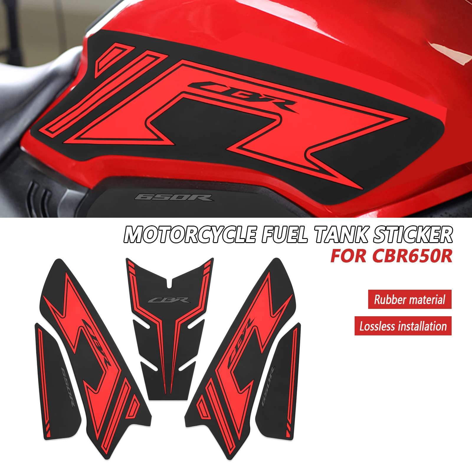For Honda CBR650R CBR 650 R 2019-2025 2024 NEW Motorcycle fuel tank pad fuel tank traction pad anti-slip side fuel tank sticker