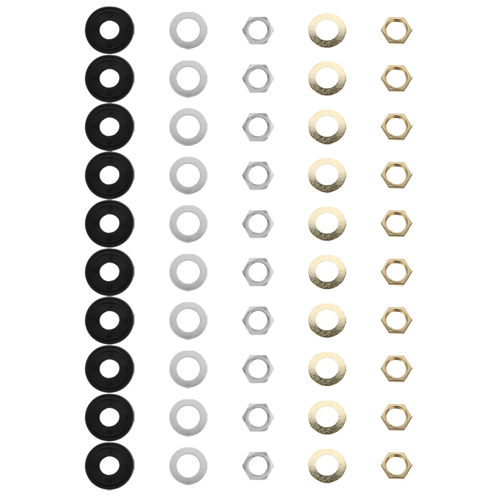 20 set parti di montaggio design di precisione orologio da parete al quarzo meccanismo riparazione dadi rondelle anelli in gomma ad alta elasticità antietà