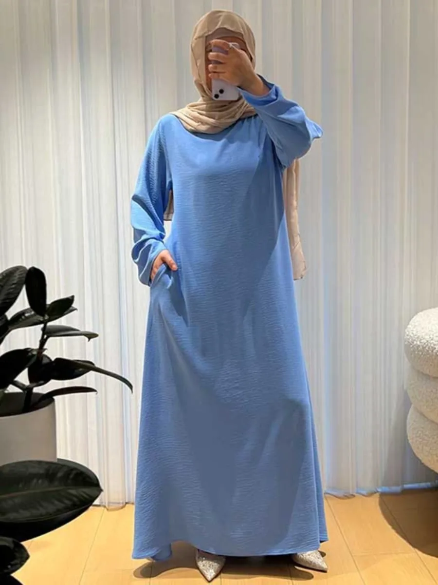 Eid Muslim Abaya for Women Dresses Jalabiya Modest Arab Long Robe Ramadan Morocco Dubai Abayas Kaftan Islam Saudi Vestidos 2024