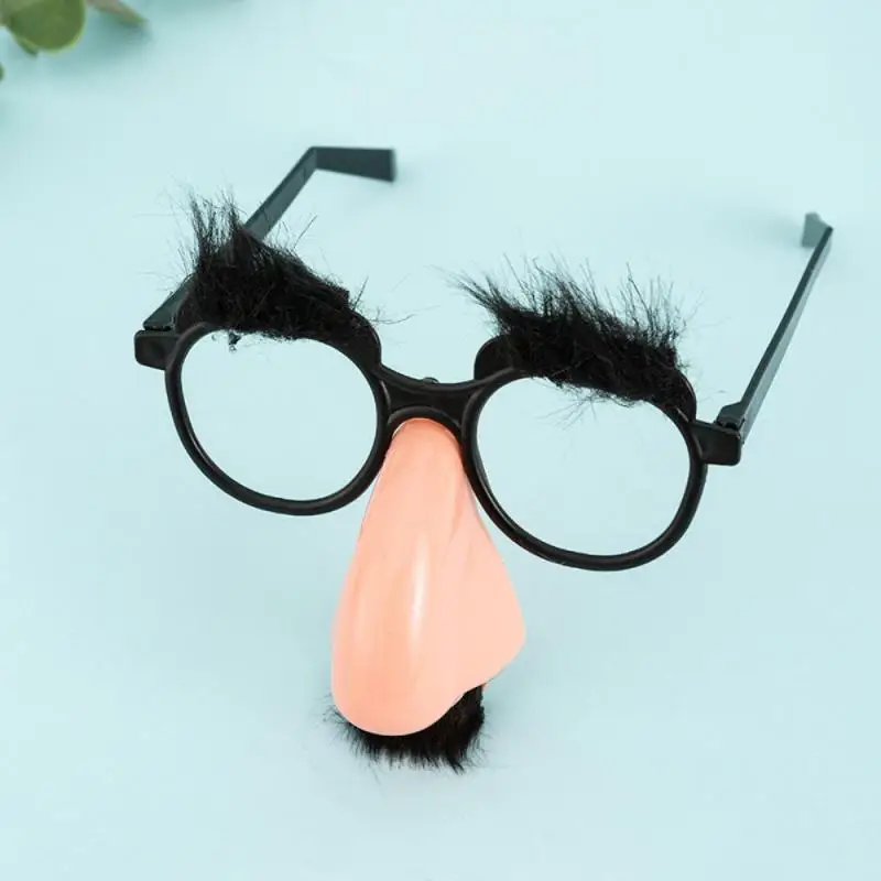 New Stylish Lovely Funny Foolish Nerd Halloween Black Old Man Glasses Eyebrow Nose With Mustache Costume Party Decoration Supply