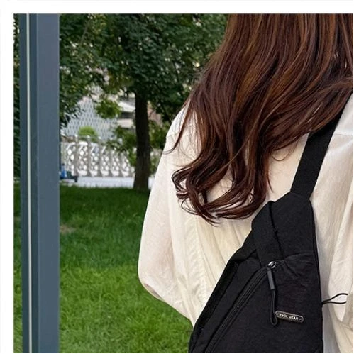 

Droplet Shaped Nylon Waterproof Unisex Chest Bag Women Sport Phone Crossbody Bag Men Cycling Portable Versatile Shoulder Bag