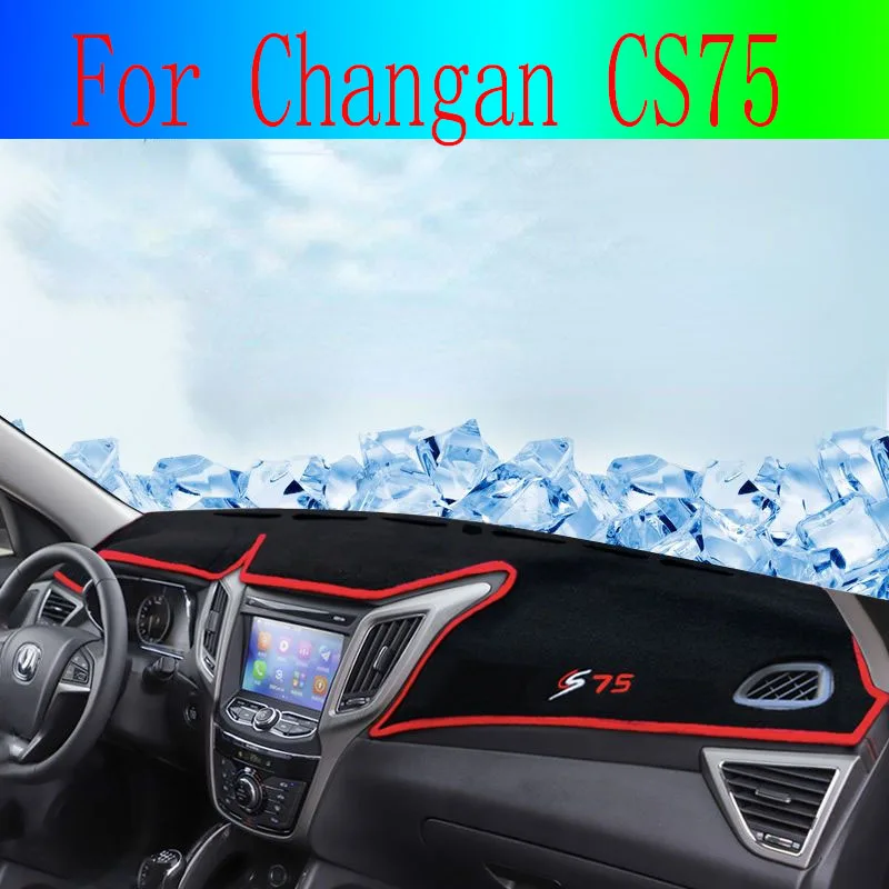 

For Changan CS75 Car Dashboard Avoid Light Pad Instrument Platform Desk Cover Mats Carpets 2013-2021 Decoration Accessories