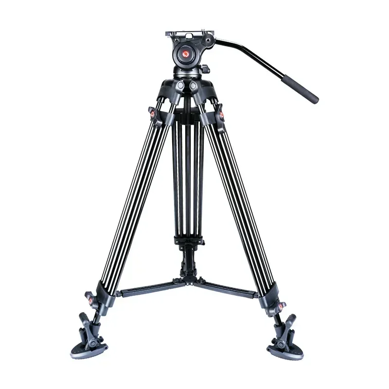 

New Sell Professional Heavy Duty Video Camcorder Gimbal Aluminum Alloy Tripod with Fluid Drag Head