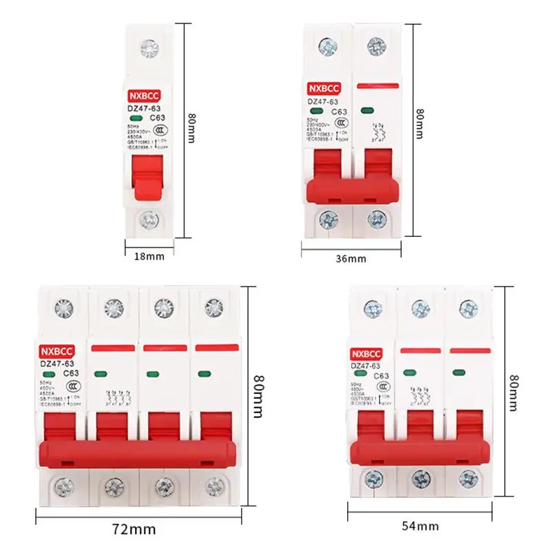 Circuit Breaker C-Type Miniature Circuit Breaker MCB Click Hardware Miniature Household Air Circuit Breaker
