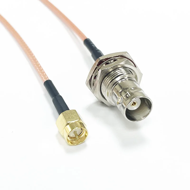 SMA to BNC Bulkhead Cable 50 Ohm SMA Male to BNC Female RG316 Coaxial Cable Jumper for Ham Radio Scanner Antenna Wi-Fi