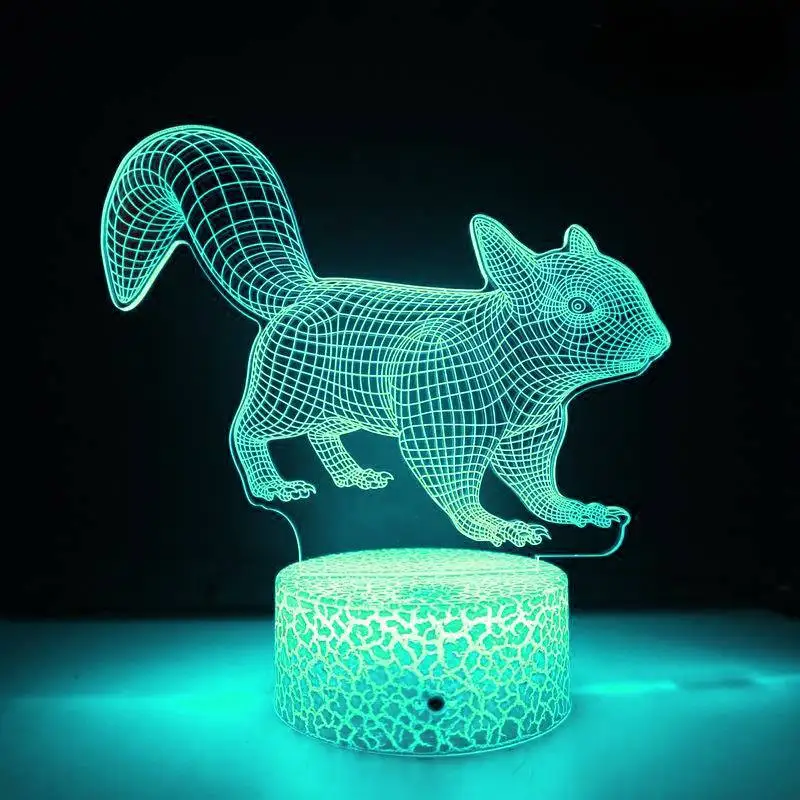 Nighdn-Lampe 3D en Forme de Renard pour Enfant, Luminaire Décoratif d'Nik, Idéal pour une Table de oral et ou une Chambre à Coucher, Cadeau d'Anniversaire ou de Noël pour Garçon et Fille