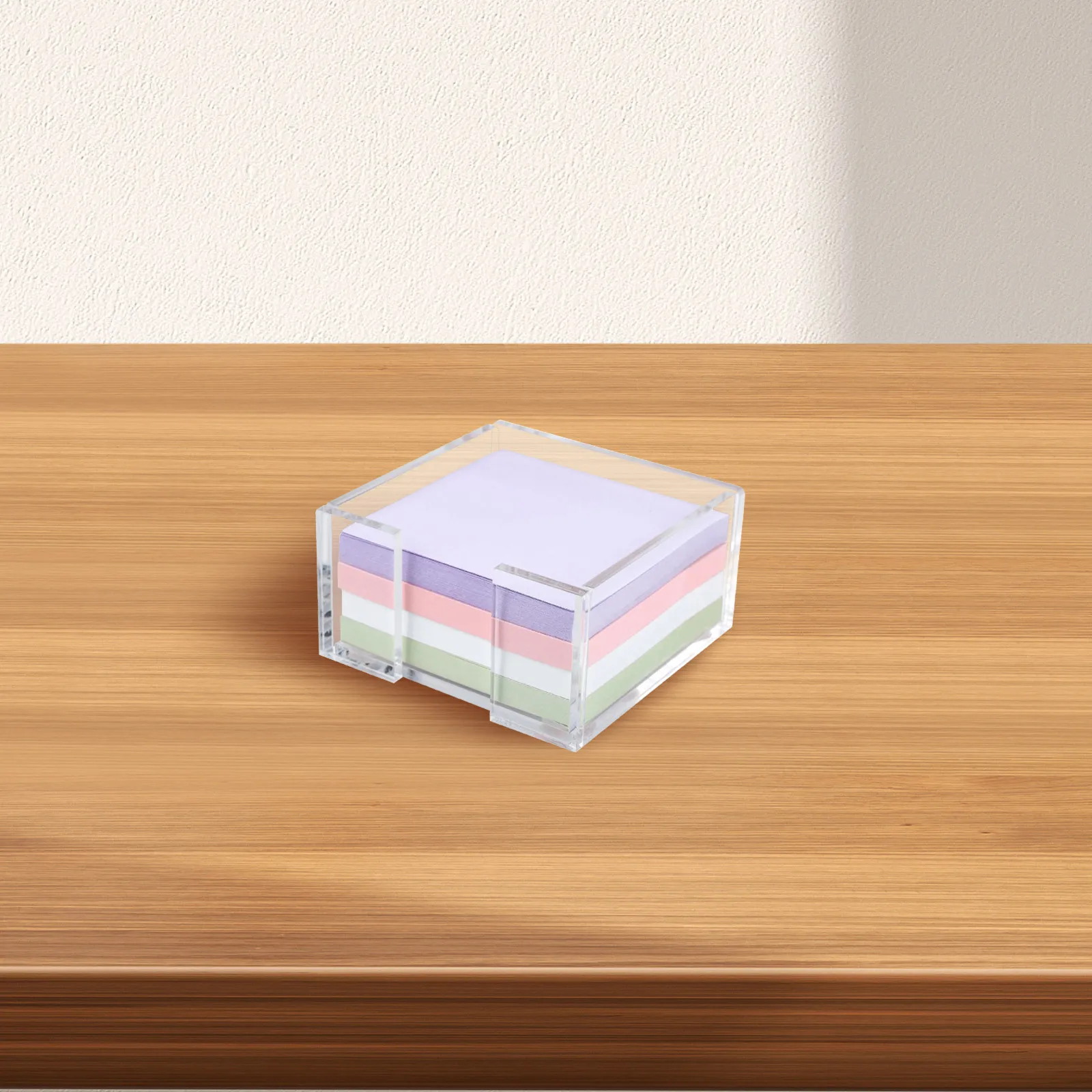 

Transparent Sticky Holder Clear Acrylic Notepad Organizer For Desk Office Home Desk Paper Clip Organizer School Memo Pad