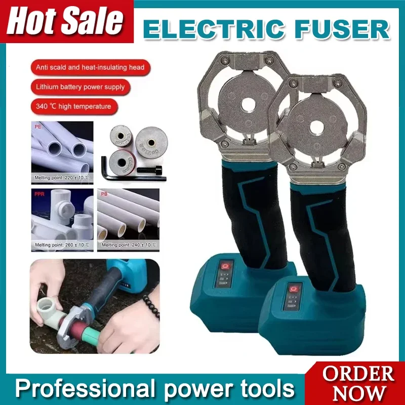 صالح ماكيتا ماكينة لحام الأنابيب الكهربائية اللاسلكي فوزر PPR PE سبيكة لحام أنبوب بلاستيكي PP التدفئة تذوب الساخن لبطارية 18 فولت