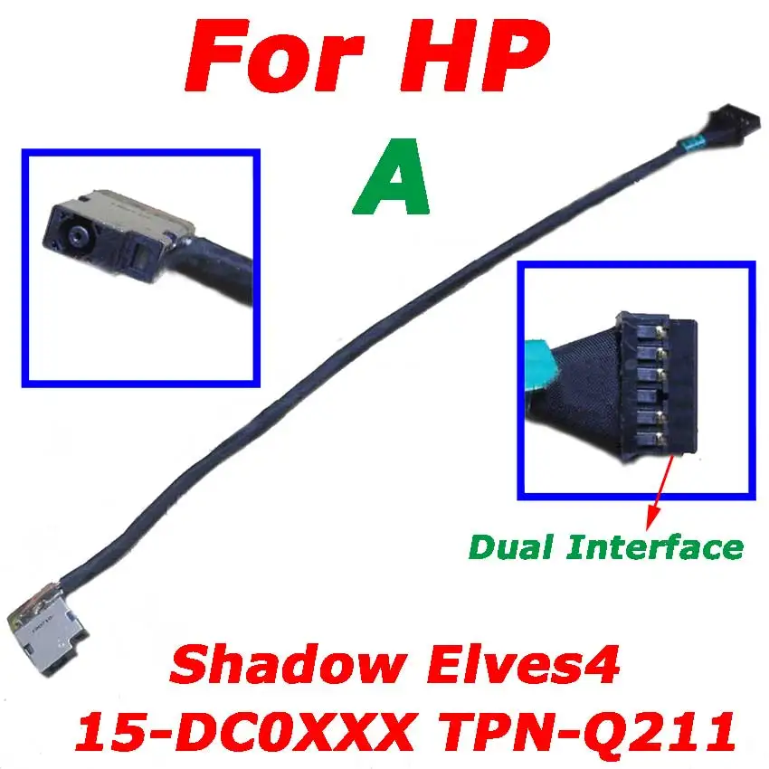 

1Pcs New Laptop DC Power Jack Cable For HP Shadow Elves 4 15-DC0XXX TPN-Q211 Charging Port Connector