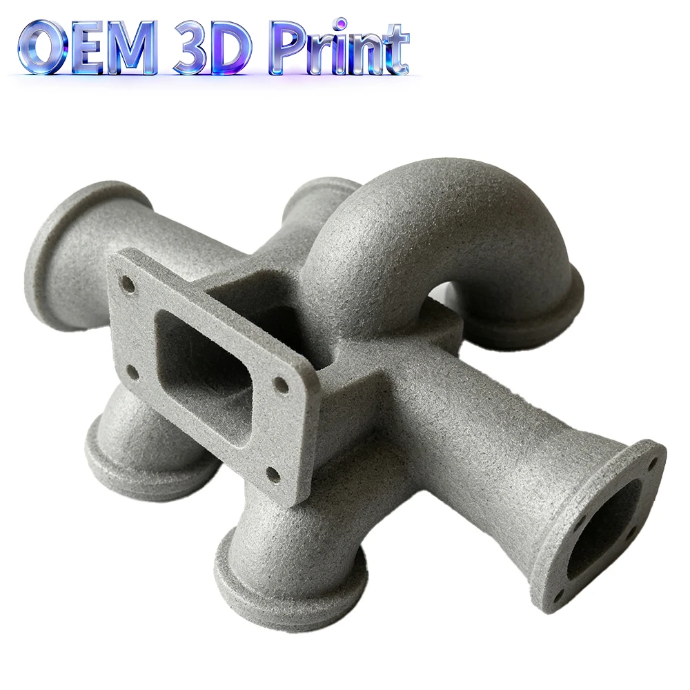 OEM Custom Metal 3D Printing Service SLM DMLS,Complex Metal Parts Exhaust Manifold Rapid Prototyping Manufacturing STL STEP File
