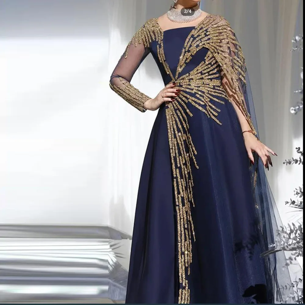 

Customized Unique Beading Evening Dress One Shoulder with Cape Middle East Womens Formal Occasion Dresses