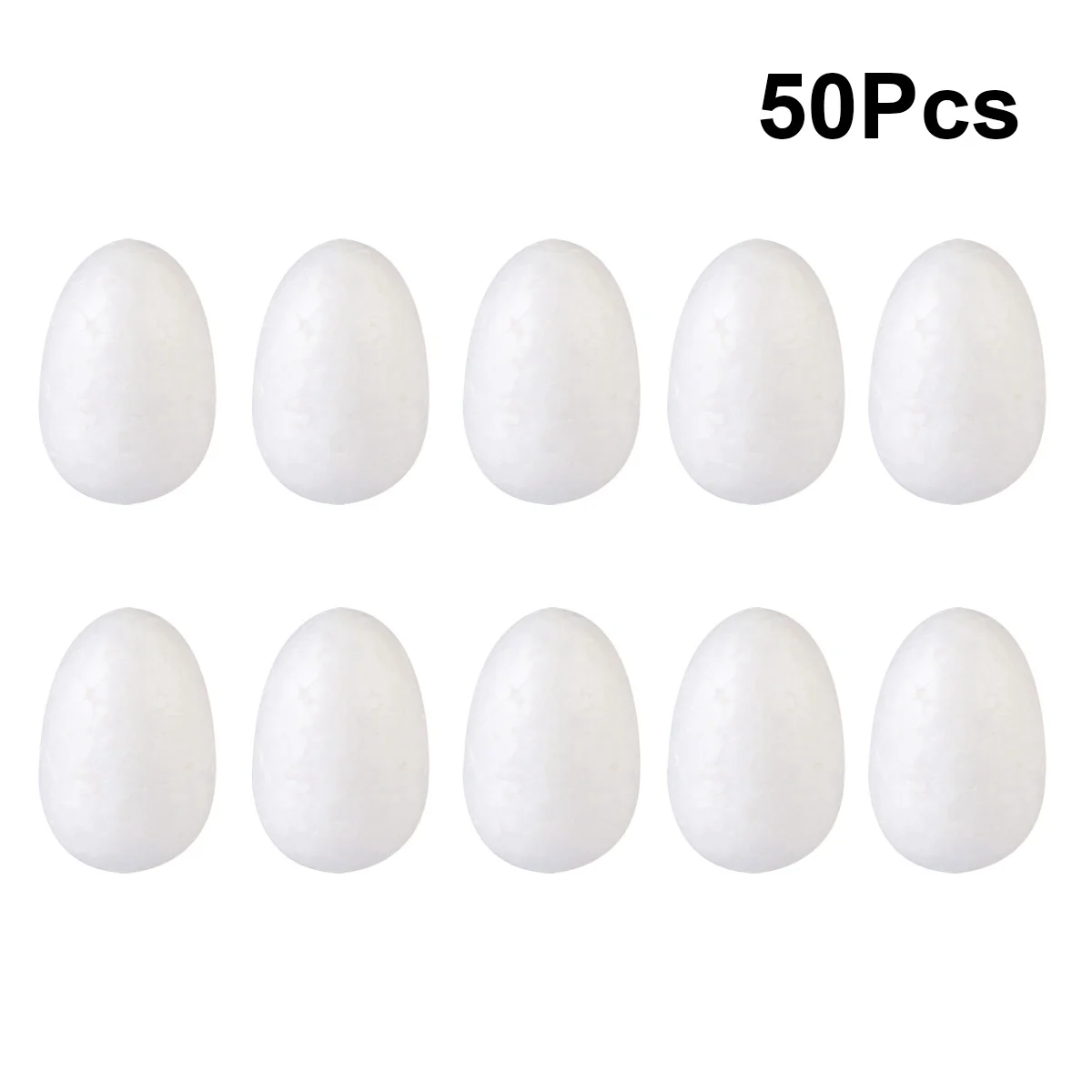 50 Uds. De huevos de pintura DIY, decoración de Pascua, huevo sólido para manualidades de Festival para niños (blanco, 3cm), huevo de Pascua de espuma