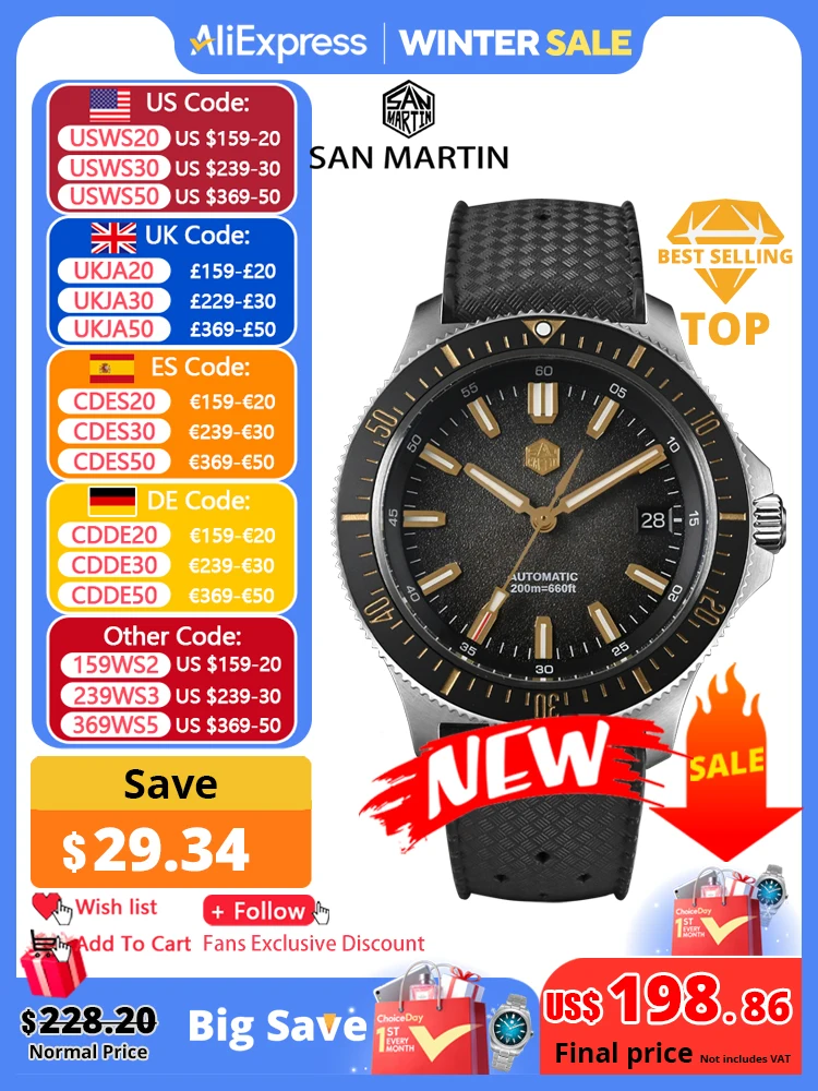 San Martin 40mm Original Design Fruit Series Dive Watch NH35 Automatic Mechanical Men Watches Waterproof 200m Luminous SN0118