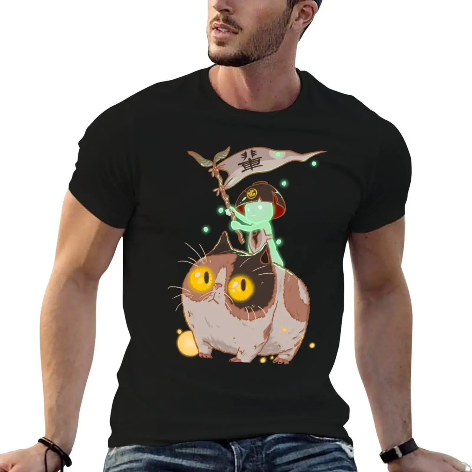 Yokai campanions T-Shirt Aesthetic clothing custom t shirt plus size clothes mens designer t shirt