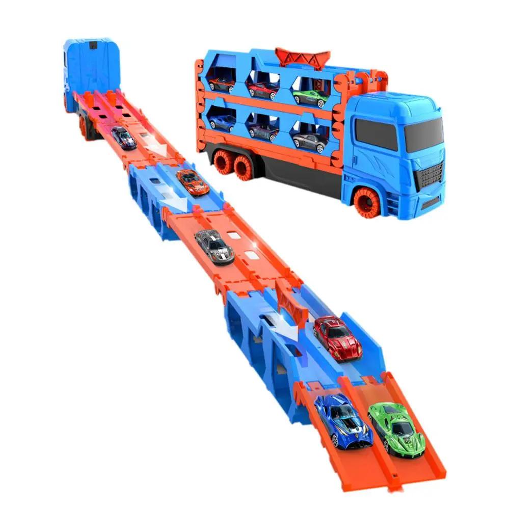 Children\'s Gift Large Transformed Track Car Ejection Folding Alloy Friendly Environmentally Plastic Safe Toys Truck Car Boy I3A5