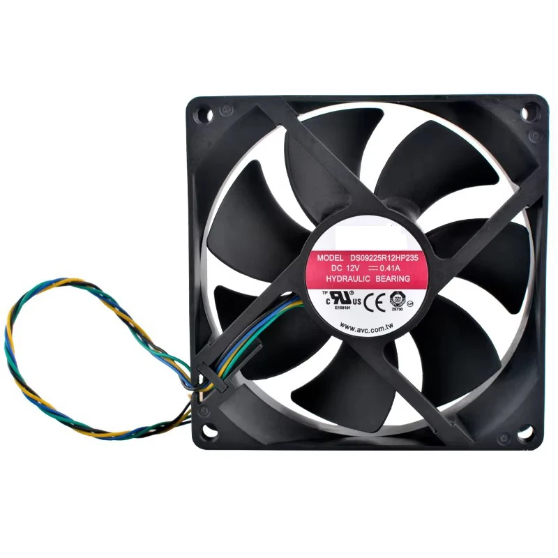 DS09225R12HP235 9.2cm 92mm Fan 92x92x25mm DC12V 0.41A 4pin High Speed Axial Flow Fan Cooling Fan for Chassis Motherboard CPU