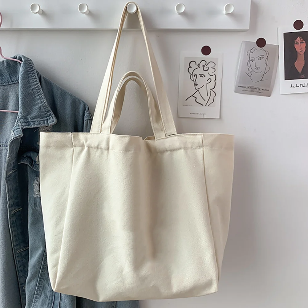 Women's Shopping Bags 2022 Large Capacity Canvas Feather Printed Shoulder Bags Organizer Reusable Casual Handbag Tote Bags