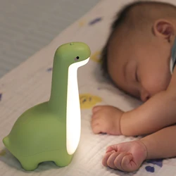 Night Light Cute Dinosaur LED Desktop Lamp Indoor Lighting Nightlight for children Timing USB Lights Bedside Decor Birthday Gift