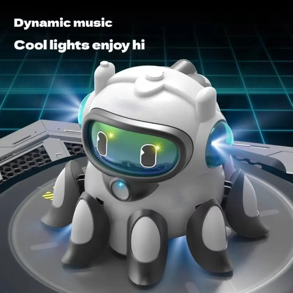 Color Light Universal Octopus Doll Automatic Obstacle Avoidance Swing Motion Electric Walking Toy Cool Lighting