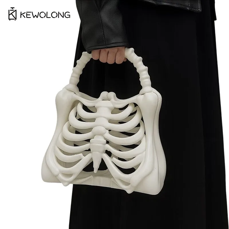 

Edgy Rib Cage Bone Bag — авангардная многослойная женская сумка, креативные модные аксессуары