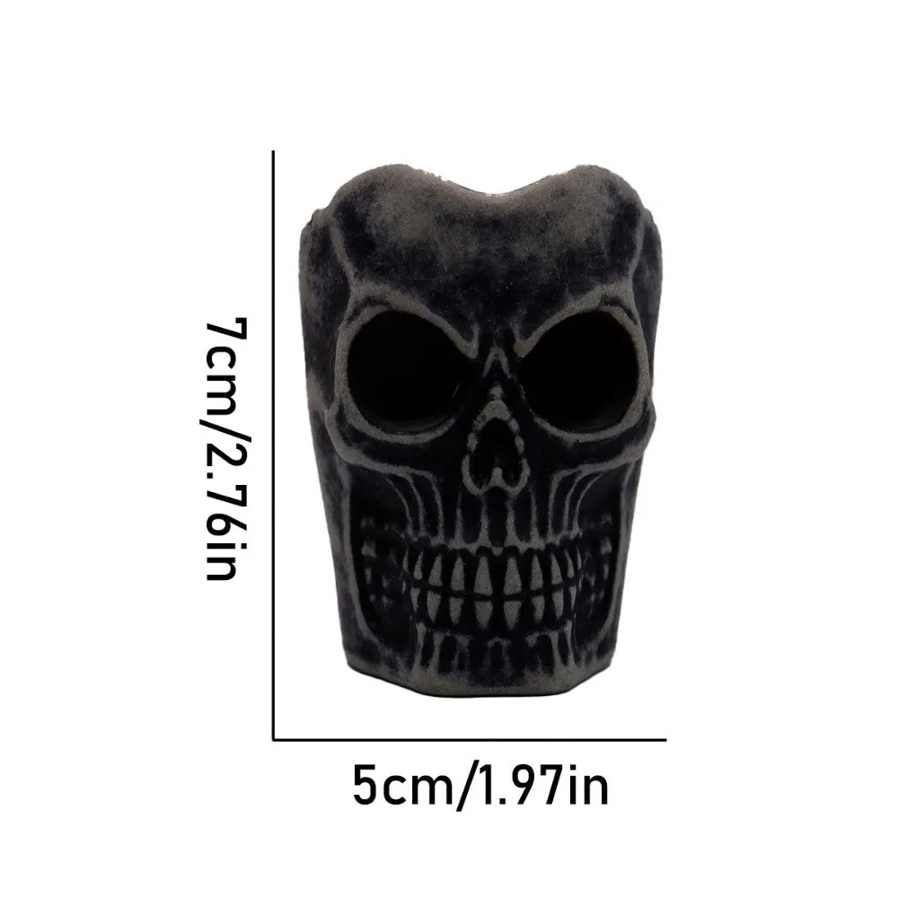 Electronic Skull Lamp with Gradient Color Glowing Colorful Skull LED Light Festival Reusable Luminous Halloween Decoration