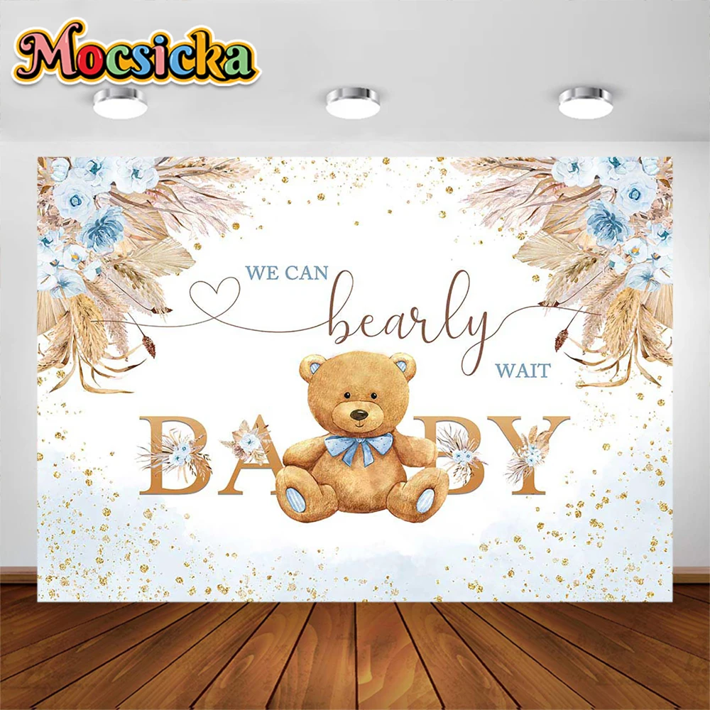 Giocattolo orso compleanno sfondo rosa strisce bianche neonato doccia festa fotografia sfondo Photocall Photo Studio puntelli